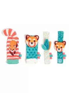 LUDI - Kéz- és láb- csörgőkészlet - Vöröspandás