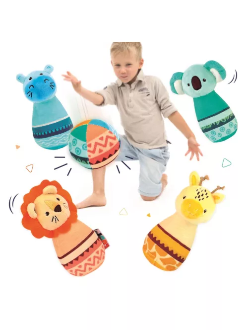 LUDI - Plüss Baby Bowling - Állatok