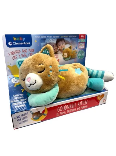 Baby Clementoni - Elalvást segítő doromboló plüss cica