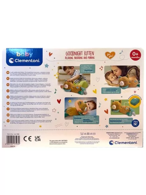 Baby Clementoni - Elalvást segítő doromboló plüss cica