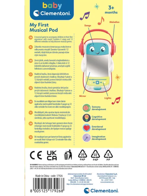 Clementoni - Első zenelejátszóm - zenélő pod