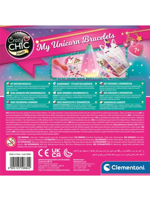 Crazy Chic - Unikornisos karkötők kreatív készlet - Clementoni