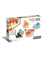 Clementoni -  Első  puzzle - 3, 6, 9, 12 db-os - Vadállatok