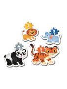 Clementoni -  Első  puzzle - 3, 6, 9, 12 db-os - Vadállatok