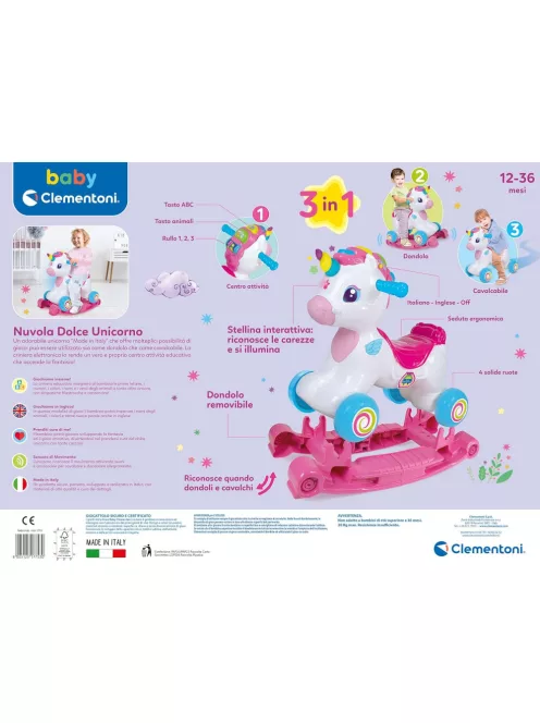 Interaktív, többfunkciós szivárvány unikornis