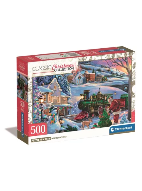 Clementoni 500 db-os puzzle - Karácsonyi vonat