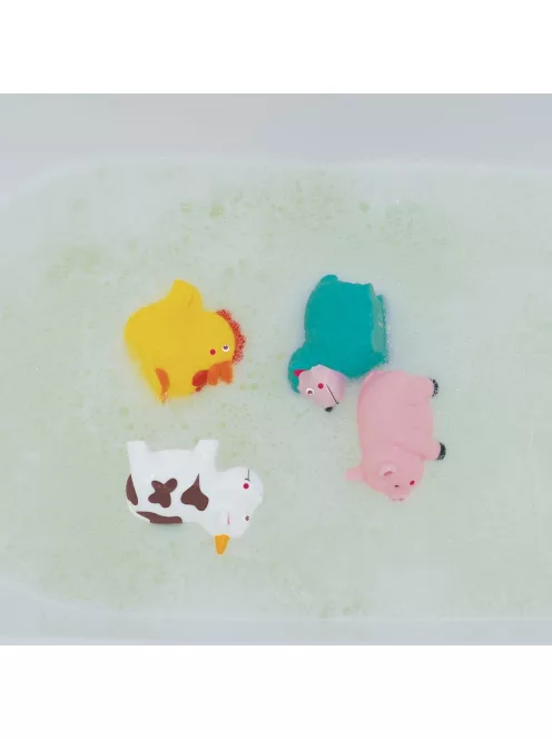 LUDI - Farm állatai - fürdő játék - 4 db-os készlet