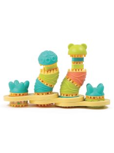   LUDI - Baby dülöngélő kukucs torony- szenzoros toronyépítő készlet