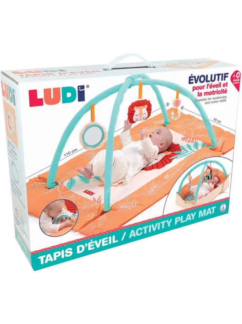 LUDI - Oroszlános játszószőnyeg felhajtható szegéllyel