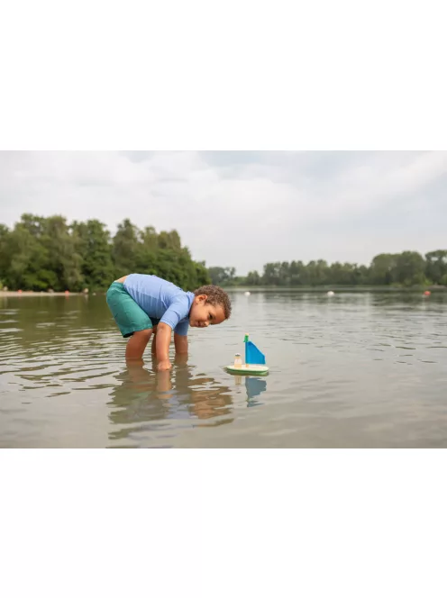 BS Toys - Vitorlás hajó kapitánnyal vízparti játék