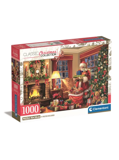 Clementoni 1000 db-os Compact puzzle - A Mikulás látogatása