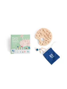 BS Toys - Festékpaletta fa memóriajáték