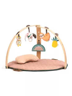 LUDI Kör alakú játsószőnyeg fa boltívekkel - Bézs