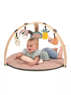 LUDI Kör alakú játsószőnyeg fa boltívekkel - Bézs