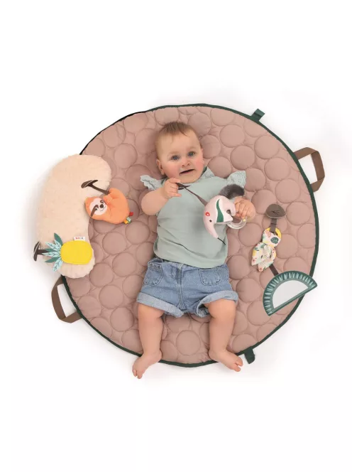 LUDI Kör alakú játsószőnyeg fa boltívekkel - Bézs