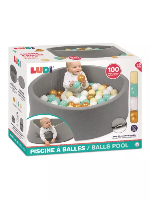 LUDI Szivacs labdamedence 100 db labdával
