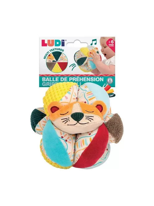 LUDI - Készségfejlesztő plüss labda - oroszlán