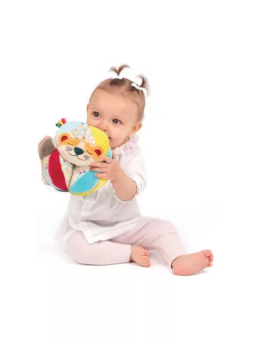 LUDI - Készségfejlesztő plüss labda - oroszlán