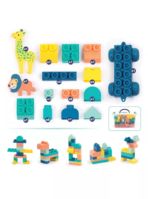 LUDI - Briqui készségfejlesztő építőjáték bébiknek