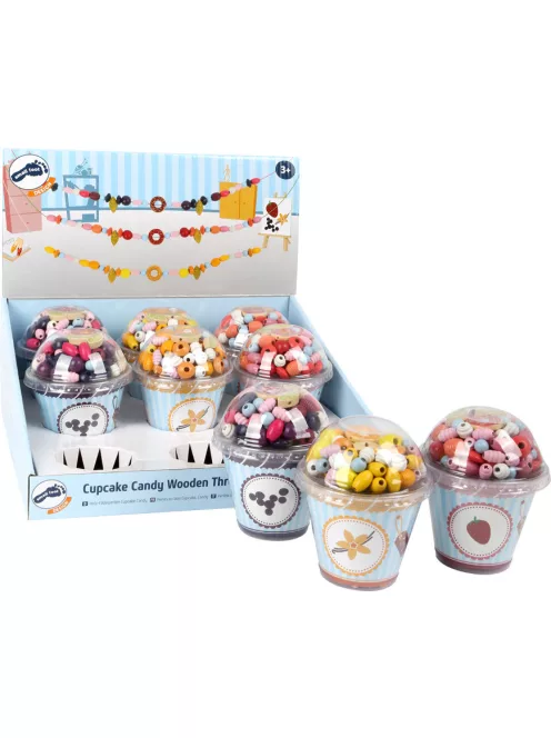 Legler Fa gyöngyfűző készlet muffin formában