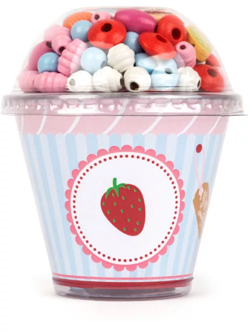 Legler Fa gyöngyfűző készlet muffin formában