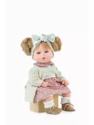 Marina&Pau Kislány nyuszis fejpánttal, rózsaszín ruhában és kardigánban