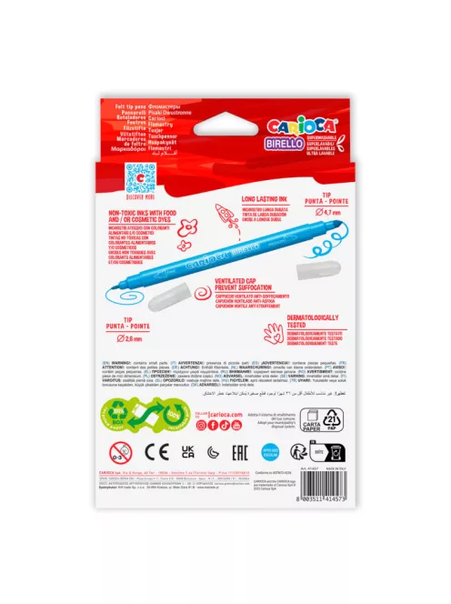 Carioca - Birello kétvégű filctoll 12 db-os