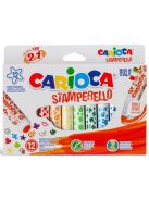 Carioca - Stamperello nyomdás végű filctoll 12 db-os
