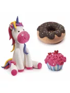 Carioca - Csillámos gyurma  - Piros, fehér