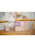 Label Label Fa mérföldkőkockák - Pink