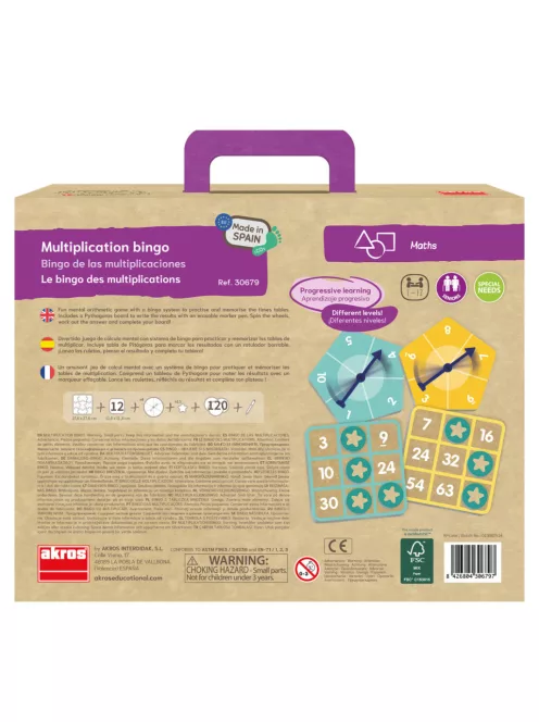 Akros Szorzótábla gyakorló bingo