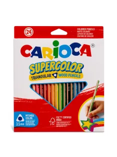 Carioca Supercolor háromszögletű színes ceruza 24 db-os