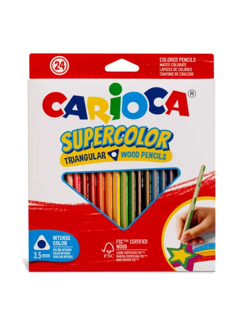 Carioca Supercolor háromszögletű színes ceruza 24 db-os