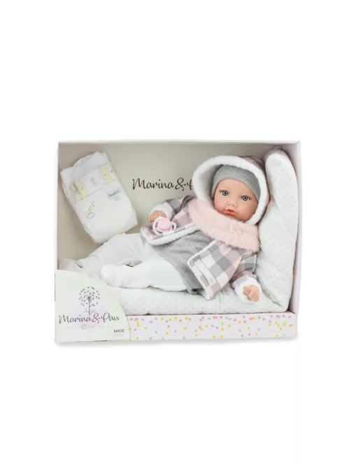 Marina&Pau baba - Vanília illatú újszülött baba testvérbaba 40cm méretben díszdobozban