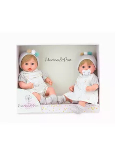   Marina&Pau baba - Vanília illatú Újszülött Ikerbabák 35cm méretben díszdobozban