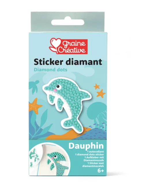 Graine Creative Gyémántfestő matrica – Delfin