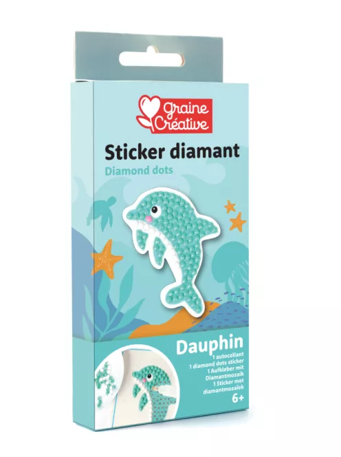 Graine Creative Gyémántfestő matrica – Delfin