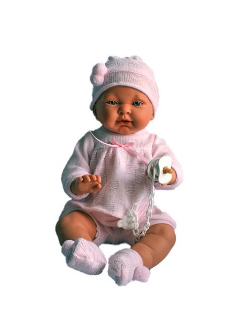 Csecsemő baba rózsaszín ruhában