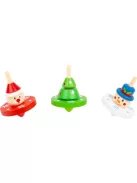 Fa pörgettyű karácsonyi mintával