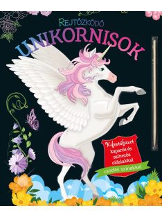  Rejtőzködő unikornisok 1. - Kifestőfüzet kaparós és színezős oldalakkal Napraforgó