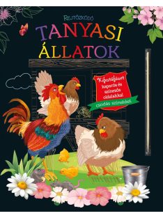   Rejtőzködő tanyasi állatok - Kifestőfüzet kaparós és színezős oldalakkal Napraforgó