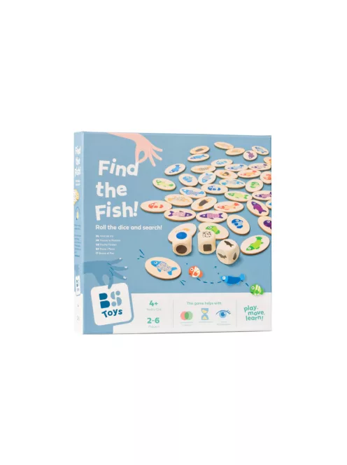 Fogd ki a halacskákat! - Fa készségfejlesztő játék - BS Toys