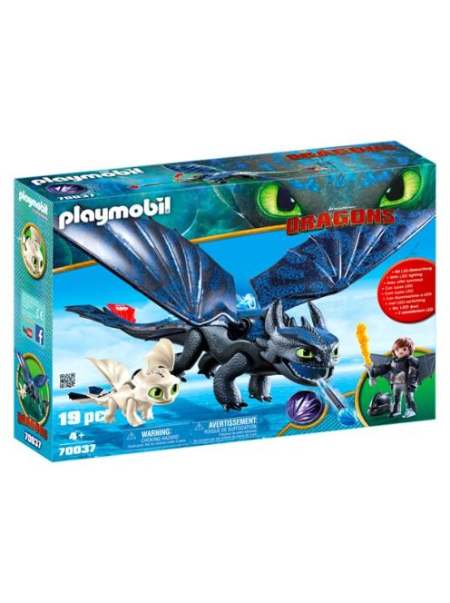 Playmobil Fényfúria és Fogatlan sárkánylovassal - Dragons  Így neveld a sárkányod 70037