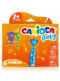 Színes 6 db-os macis bébi filctoll - Kimosható - Carioca