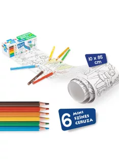   Öntapadós mini színező henger 6 db mini ceruzával - Carioca