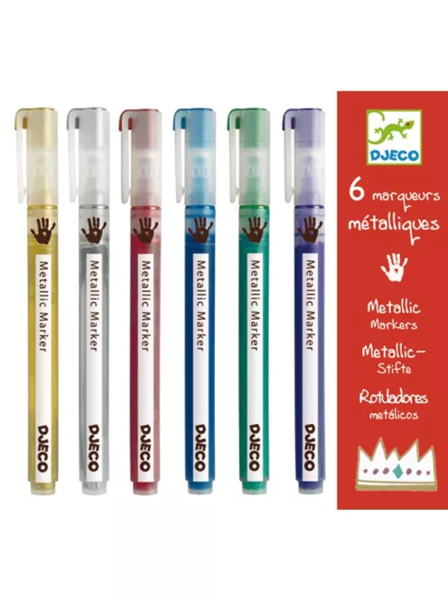 6 metálfényű toll