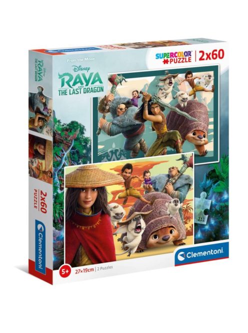 Clementoni - 2 x 60 db-os puzzle - SuperColor puzzle - Raya és az utolsó sárkány  (21616)