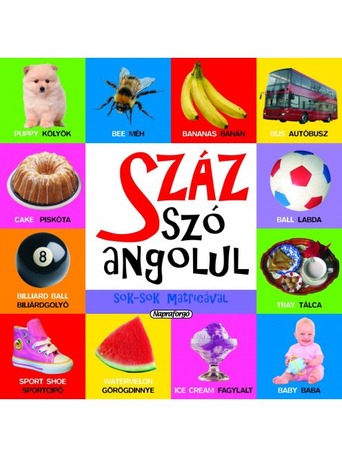 Száz szó angolul sok-sok matricával-Napraforgó