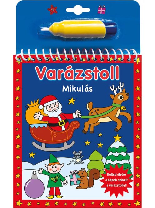 Varázstoll vízzel festő készlet, Mikulás Napraforgó