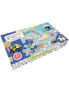 Padló puzzle  4db fa kisautóval Auzou